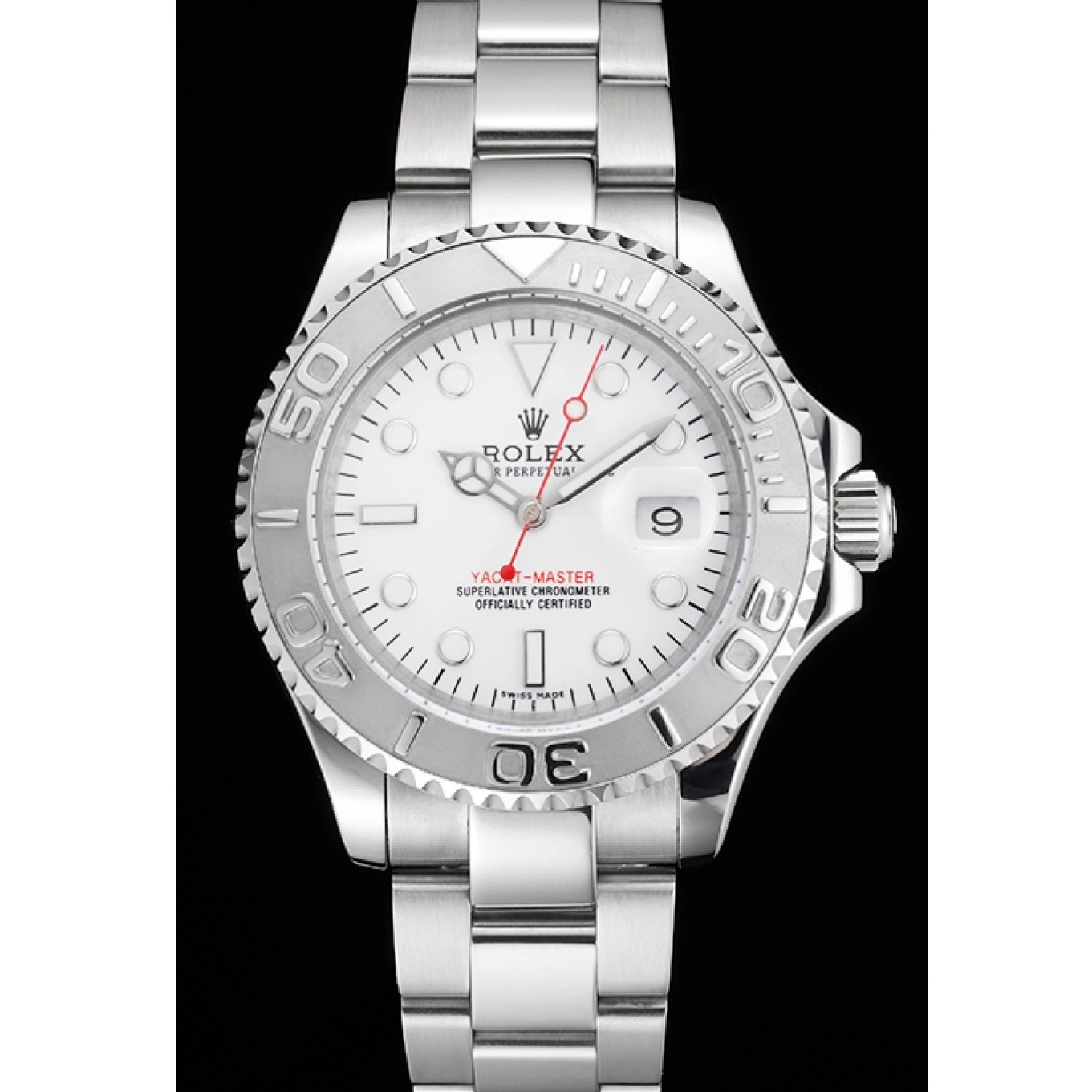 MiroTime 0813 Swiss Rolex Yacht-Master White Dial Staniless Steel Case And Bracelet
